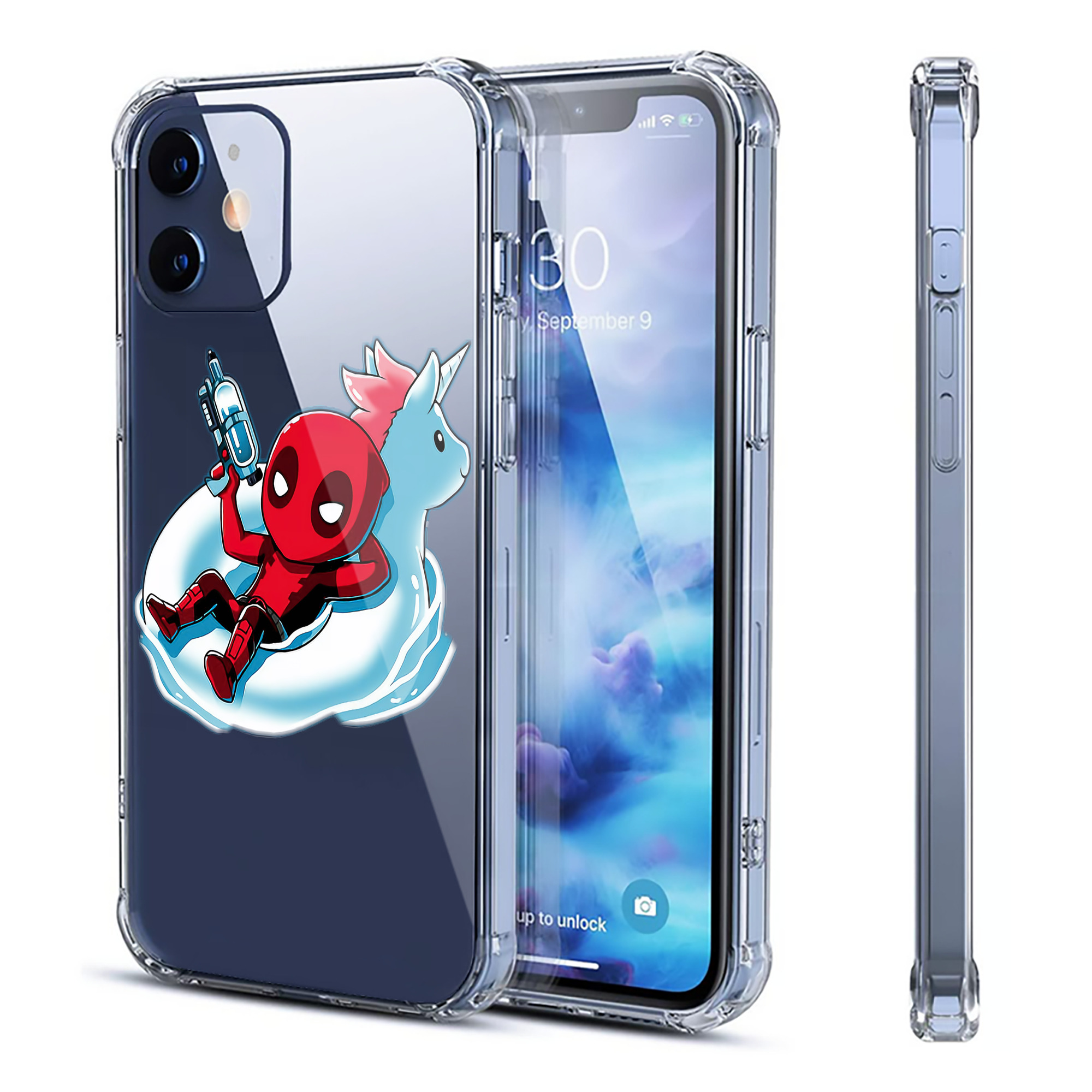 （画像用） Deadpool デッドプール 【iPhone 12シリーズ対応】透明スマホケース（クリアソフトケース）